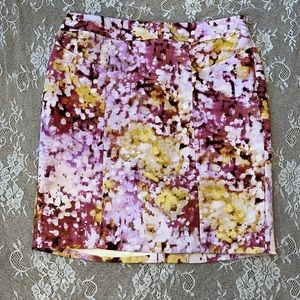Loft Pink and Yellow Skirt